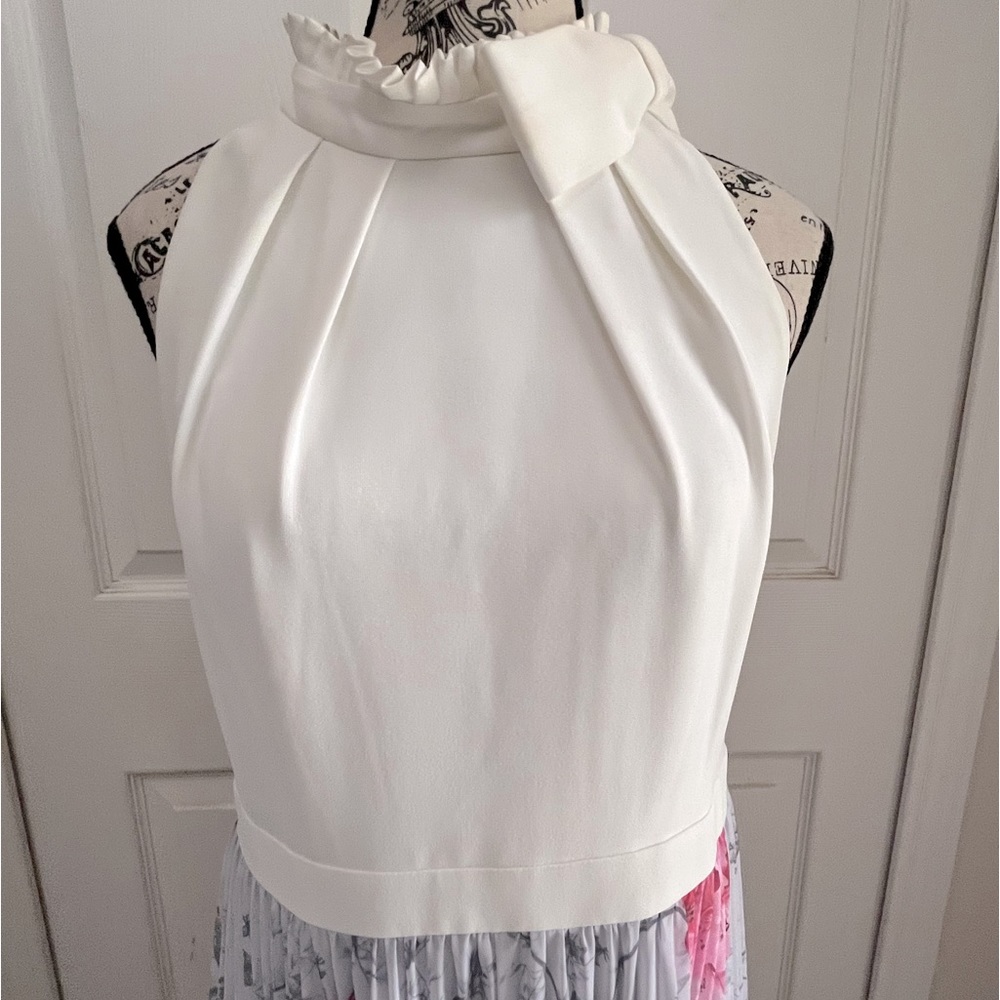 NWOT TED BAKER CORNALA BABYLON PLEATED FLORAL SKIRT DRESS SZ 8/10 US TED SZ 3 - Picture 8 of 12